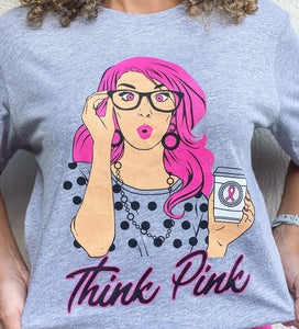 Think Pink coffee t shirt